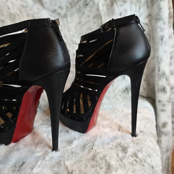 Christian Louboutin Karina Strappy Caged Ankle Booties - Picture 8 of 11
